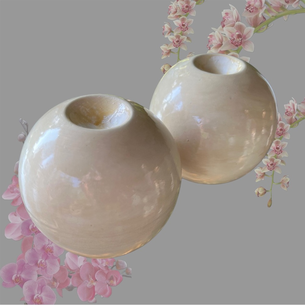 Elegant Cream Ceramic Vases